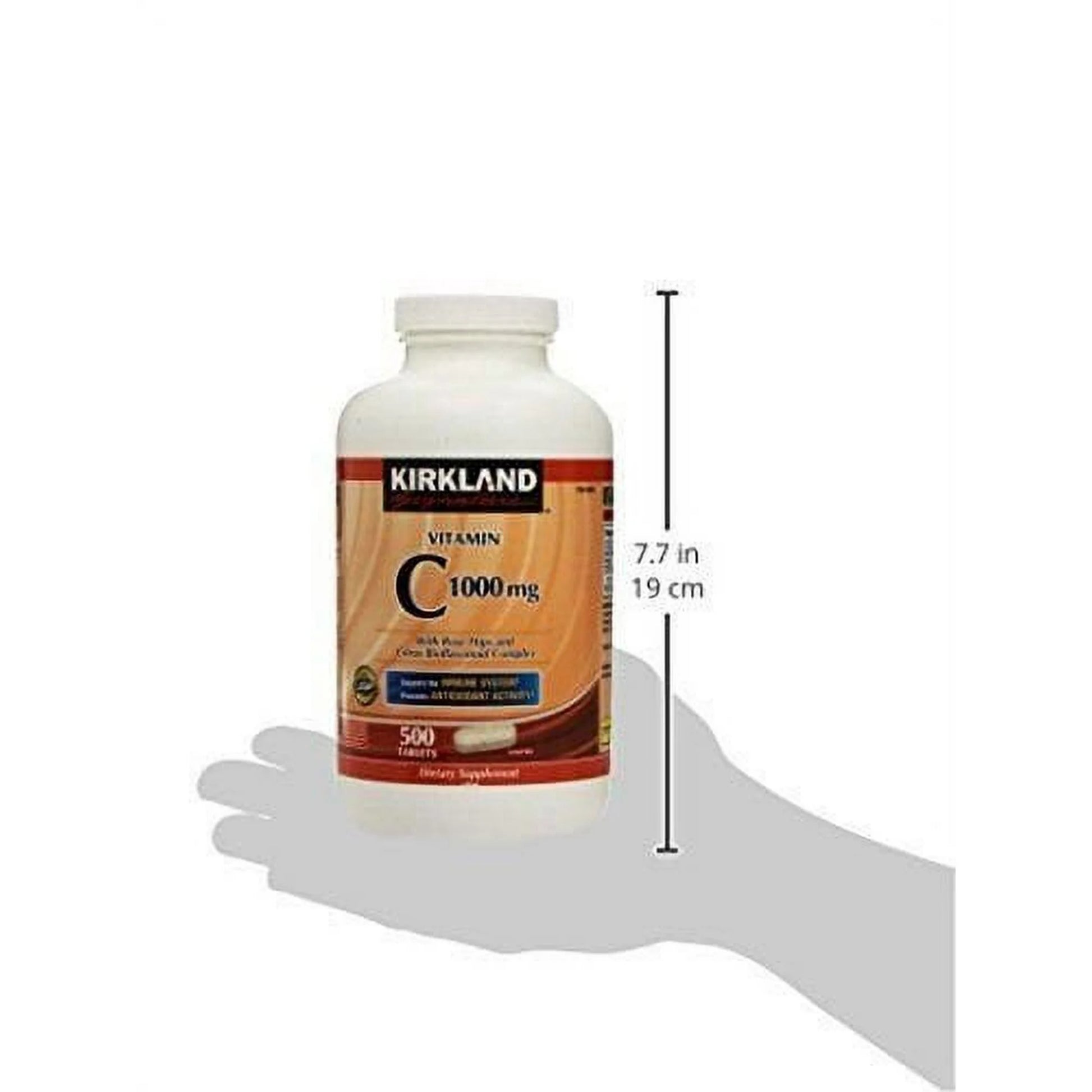 Kirkland Signature Complejo de Vitamina C con Escaramujos y Bioflavonoides Cítricos 1000 mg., 500 Comprimidos
