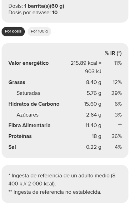 Melty - Barrita proteica con bajo contenido en azúcares
