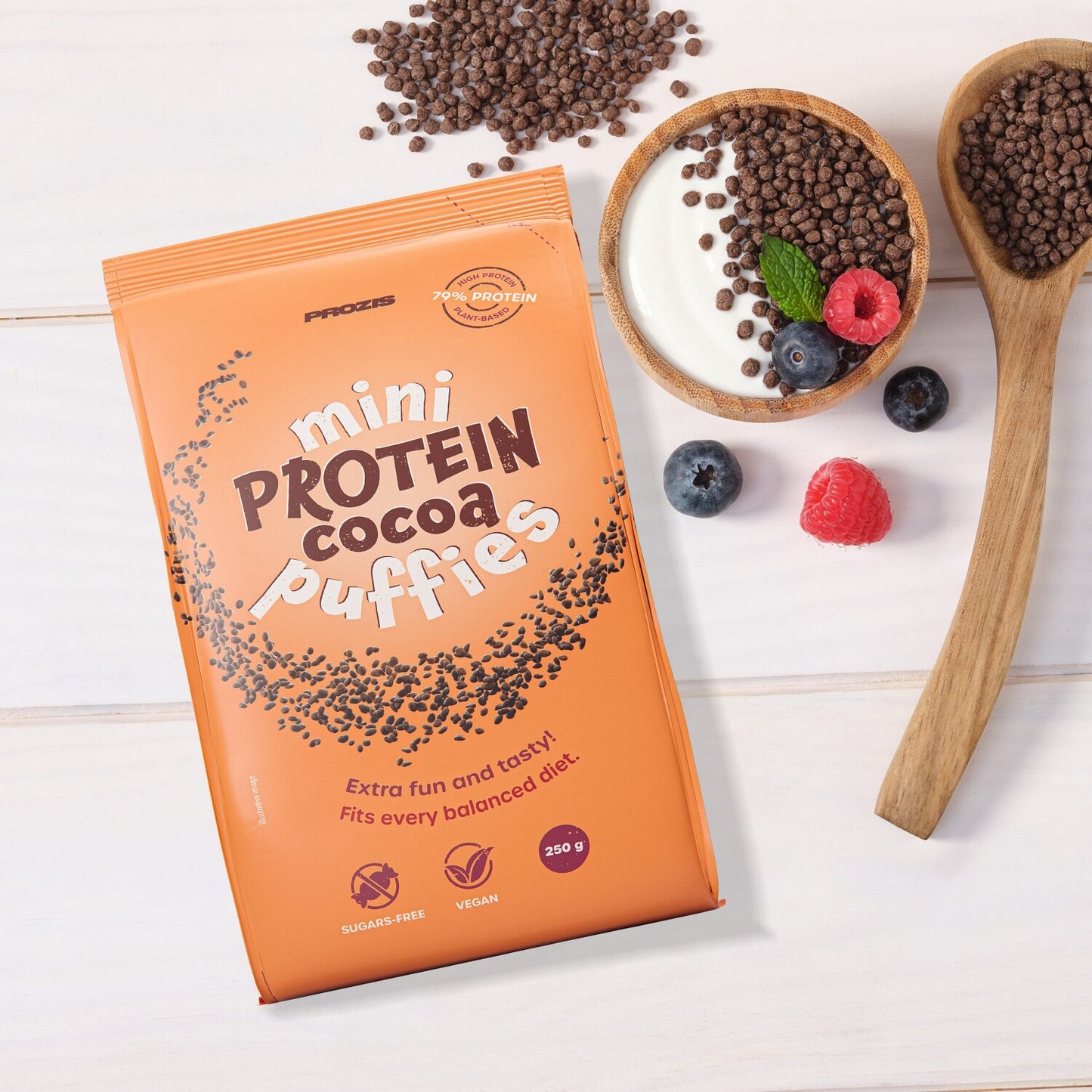 Mini Protein Cocoa Puffies 250 g