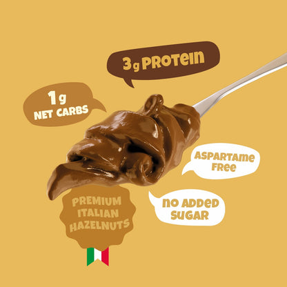 Mantequilla de Chocolate y Avellanas baja azúcar 250g